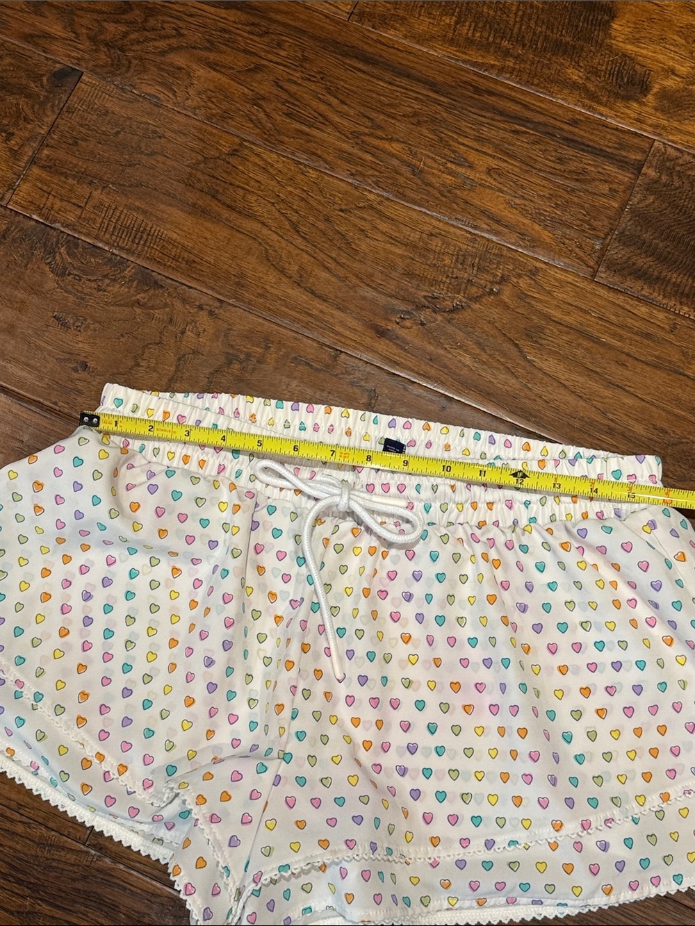 Roller Rabbit White Multicolor Heart Ruffle lounge  Shorts - Picture 5 of 6